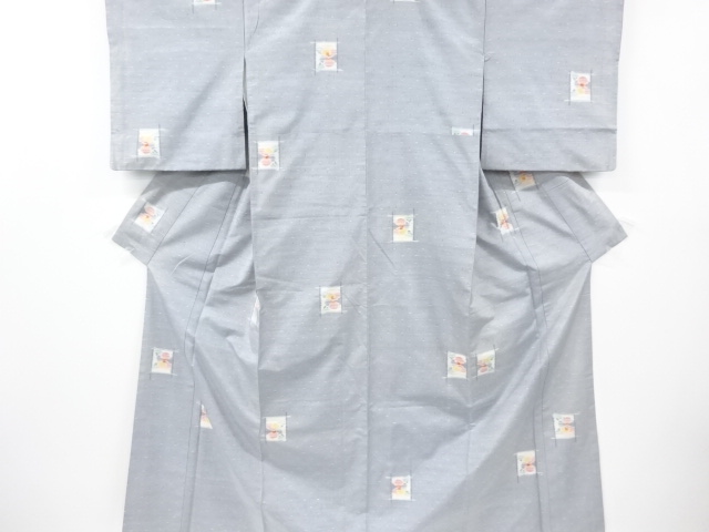 JAPANESE KIMONO / VINTAGE KIMONO / TSUMUGI / WOVEN CAMELLIA